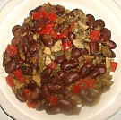 Kidney beans with musrooms
