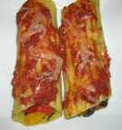Manicotti noodles with pepper & cheese