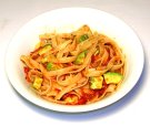Avocado and Noodles with Pizza Sauce