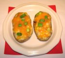 Twice baked potatoes with bacon